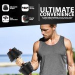 Adjustable Dumbbell Set with Barbell for Home Fitness