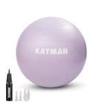 KAYMAN 55cm Purple Exercise Ball – Anti-Burst Design