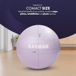 KAYMAN 55cm Purple Exercise Ball – Anti-Burst Design