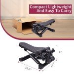 Quiet Adjustable Resistance Stair Stepper with Arm Bands