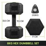 Yaheetech 2x8kg Dumbbells Set for Home Gym