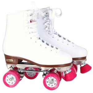 Classic White Quad Roller Skates for Women and Girls