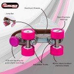 Classic White Quad Roller Skates for Women and Girls