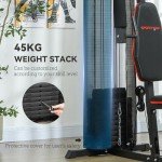 SPORTNOW Compact Home Gym with 45kg Weight Stack