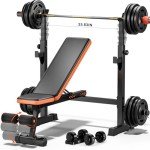 Fostoy 770lbs Adjustable Weight Bench Set