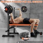 Fostoy 770lbs Adjustable Weight Bench Set