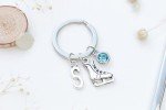 Personalized Ice Skating Keyring Gift for Skaters