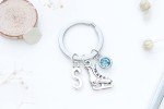 Personalized Ice Skating Keyring Gift for Skaters