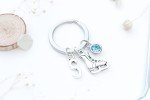 Personalized Ice Skating Keyring Gift for Skaters