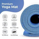 Non-Slip 15MM Yoga Mat with Carry Strap