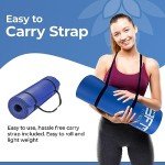 Non-Slip 15MM Yoga Mat with Carry Strap