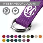 Adjustable Extra Long Yoga Strap - Purple 2.5m
