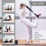 Adjustable Extra Long Yoga Strap - Purple 2.5m