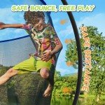 CalmMax 10FT Trampoline with Enclosure Net and Ladder