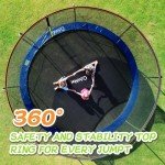 CalmMax 10FT Trampoline with Enclosure Net and Ladder