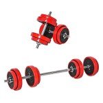 Adjustable 20KG Dumbbell & Barbell Set for Home Fitness