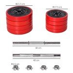 Adjustable 20KG Dumbbell & Barbell Set for Home Fitness