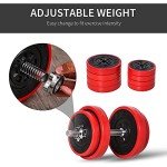 Adjustable 20KG Dumbbell & Barbell Set for Home Fitness
