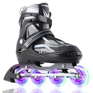 Adjustable Light-Up Inline Skates for All Ages
