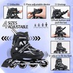 Adjustable Light-Up Inline Skates for All Ages