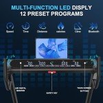 Foldable Treadmill with App and 20° Incline