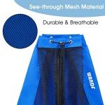 WANDF Mesh Swim Bag with Drawstring Closure