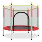 6FT Kids Trampoline with Safety Enclosure Net