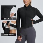 BALEAF Women's Cold Weather Running Jacket - Black