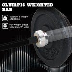 SportNow 7ft Barbell with Spring Clips, 20kg