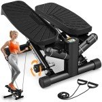 Mini Stepper with Resistance Bands for Home Workouts