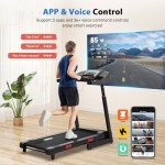 Compact Auto Incline Treadmill with Smart Features