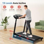 Compact Auto Incline Treadmill with Smart Features