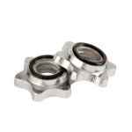 VIAVITO 5ft Chrome Barbell with Spinlock Collars