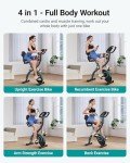 MERACH 4-in-1 Foldable Exercise Bike with APP