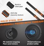 44LB Adjustable Dumbbell and Kettlebell Set