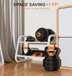 44LB Adjustable Dumbbell and Kettlebell Set