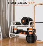 44LB Adjustable Dumbbell and Kettlebell Set