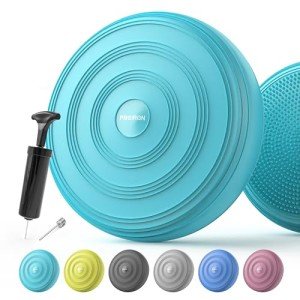 Wobble Cushion Balance Board with Pump - Black