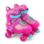 Kids Adjustable Pink Quad Roller Skates (Small)