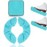 Blue Ice Skate Guards with Towel Set