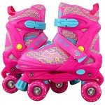 Kids Adjustable Pink Quad Roller Skates (Small)
