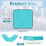 Blue Ice Skate Guards with Towel Set