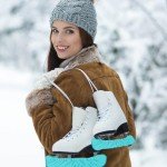 Blue Ice Skate Guards with Towel Set