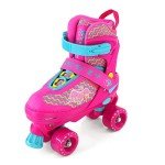 Kids Adjustable Pink Quad Roller Skates (Small)
