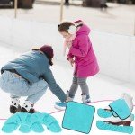 Blue Ice Skate Guards with Towel Set