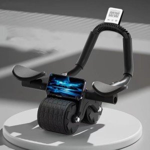 Ab Roller Wheel with Knee Mat & Timer
