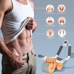 Ab Roller Wheel with Knee Mat & Timer