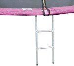 8ft Pink Trampoline with Safety Enclosure & Ladder
