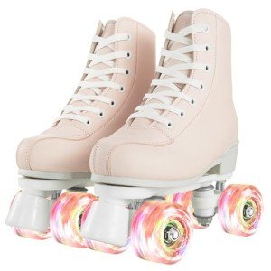 Light Up Pink Roller Skates for Women and Girls