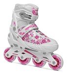 Adjustable Roces Girls' Inline Skates - White/Violet